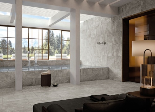 Ступень из керамогранита фронтальная Climb Ice Italon 300x330x35/9 мм